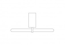 Towel Holder top view | FREE AUTOCAD BLOCKS