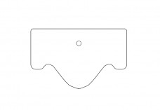 Urinal top view | FREE AUTOCAD BLOCKS