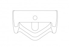 Urinal top view | FREE AUTOCAD BLOCKS