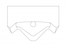 Urinal top view | FREE AUTOCAD BLOCKS