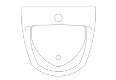 Urinal top view | FREE AUTOCAD BLOCKS