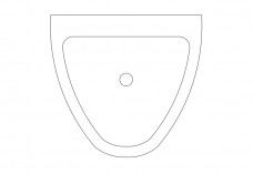 Urinal top view | FREE AUTOCAD BLOCKS