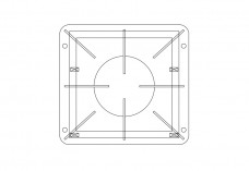 Single Hob top view | FREE AUTOCAD BLOCKS