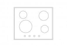 Multiple Hob top view | FREE AUTOCAD BLOCKS