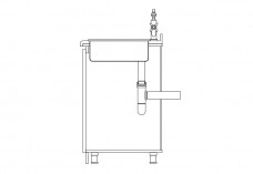 Kitchen Sink elevation | FREE AUTOCAD BLOCKS