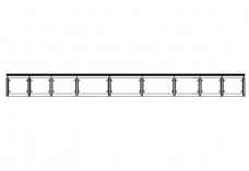 Straight Railing elevation | FREE AUTOCAD BLOCKS