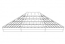 Roof Tiles elevation | FREE AUTOCAD BLOCKS