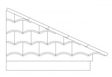 Roof Tiles elevation | FREE AUTOCAD BLOCKS