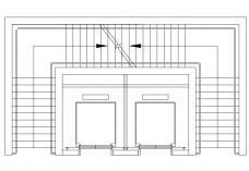 Staircase & Lift Set-up top view | FREE AUTOCAD BLOCKS