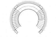 Circular Staircase top view | FREE AUTOCAD BLOCKS