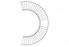 Circular Staircase top view | FREE AUTOCAD BLOCKS