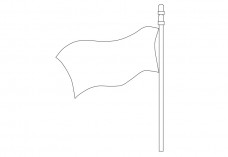 Flag elevation | FREE AUTOCAD BLOCKS