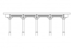 Pergola elevation | FREE AUTOCAD BLOCKS