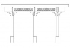 Pergola elevation | FREE AUTOCAD BLOCKS