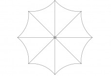 Umbrella top view | FREE AUTOCAD BLOCKS