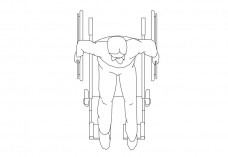 Disabled Person top view | FREE AUTOCAD BLOCKS