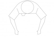 Person Standing top view | FREE AUTOCAD BLOCKS