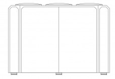 Air Handling Unit top view | FREE AUTOCAD BLOCKS