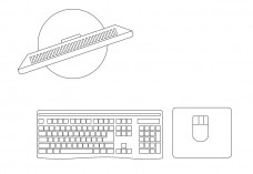 Computer Set-up elevation | FREE AUTOCAD BLOCKS