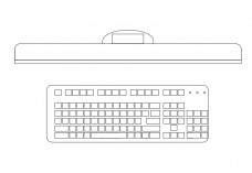 Computer Set-up elevation | FREE AUTOCAD BLOCKS