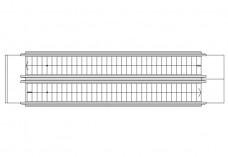 Double Escalator top view | FREE AUTOCAD BLOCKS