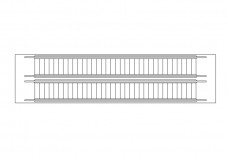 Free Double Escalator Top View CAD Block – DWG, DXF, PDF Format | FREE AUTOCAD BLOCKS