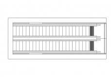 Double Escalator top view | FREE AUTOCAD BLOCKS