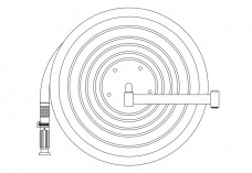 Fire Hose elevation | FREE AUTOCAD BLOCKS