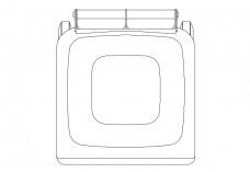 Garbage Bin top view | FREE AUTOCAD BLOCKS