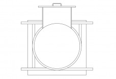 Garbage Chute top view | FREE AUTOCAD BLOCKS