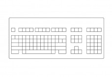 Keyboard top view | FREE AUTOCAD BLOCKS