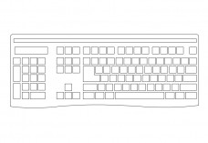 Keyboard top view | FREE AUTOCAD BLOCKS