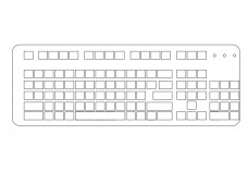 Keyboard top view | FREE AUTOCAD BLOCKS