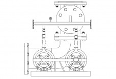 Pump elevation | FREE AUTOCAD BLOCKS