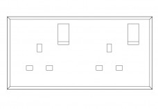 Socket elevation | FREE AUTOCAD BLOCKS