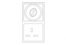 Socket elevation | FREE AUTOCAD BLOCKS