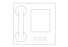 Telephone top view | FREE AUTOCAD BLOCKS