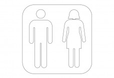 Unisex WC | FREE AUTOCAD BLOCKS