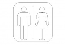 Unisex WC | FREE AUTOCAD BLOCKS