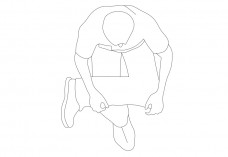 Person Sitting top view | FREE AUTOCAD BLOCKS