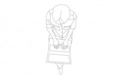 Person Sitting top view | FREE AUTOCAD BLOCKS