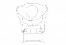 Person Sitting top view | FREE AUTOCAD BLOCKS