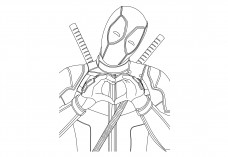 Deadpool portrait | FREE AUTOCAD BLOCKS