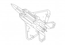 Fighter  Aircraft bottom view | FREE AUTOCAD BLOCKS