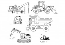 Construction Vehicles Bundle | FREE AUTOCAD BLOCKS