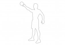 Person Exercising Front View | FREE AUTOCAD BLOCKS