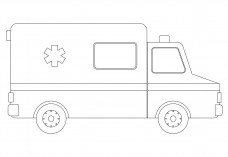 Ambulance elevation | FREE AUTOCAD BLOCKS