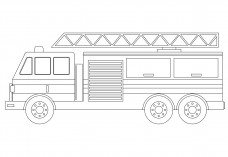 Fire Truck elevation | FREE AUTOCAD BLOCKS