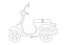 Scooter elevation | FREE AUTOCAD BLOCKS