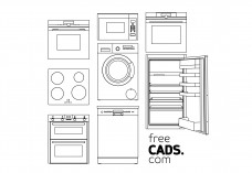 Kitchen Appliances Bundle | FREE AUTOCAD BLOCKS